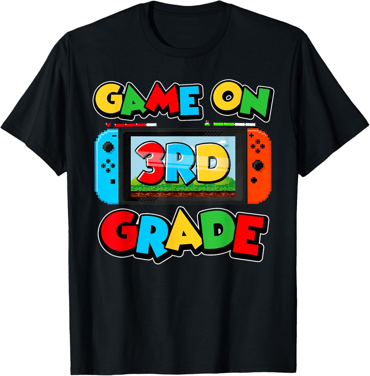 Game On 3rd Grade Back To School Video Gamer Third Grade T-Shirt - T-Shirt | Black