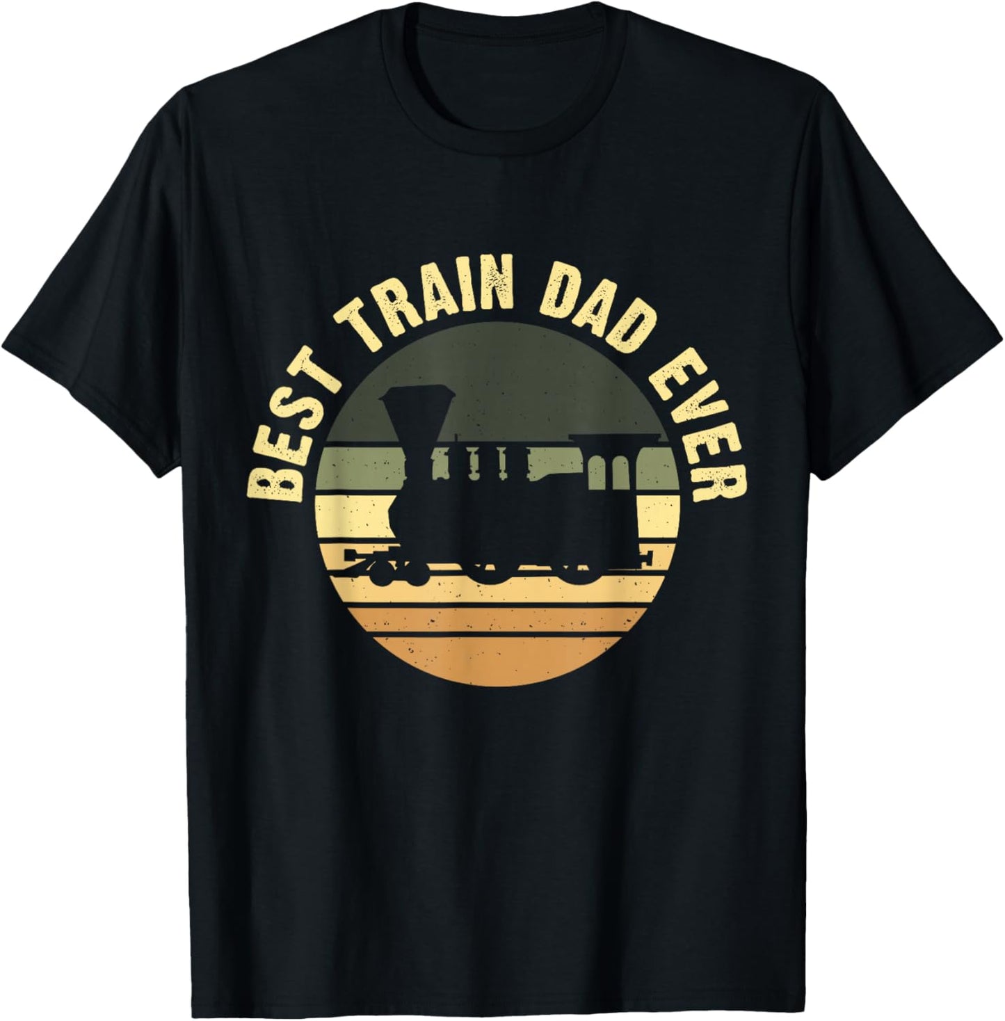 Best Train Dad Ever - Fathersday Daddy Fathers Day T-Shirt - T-Shirt | Black
