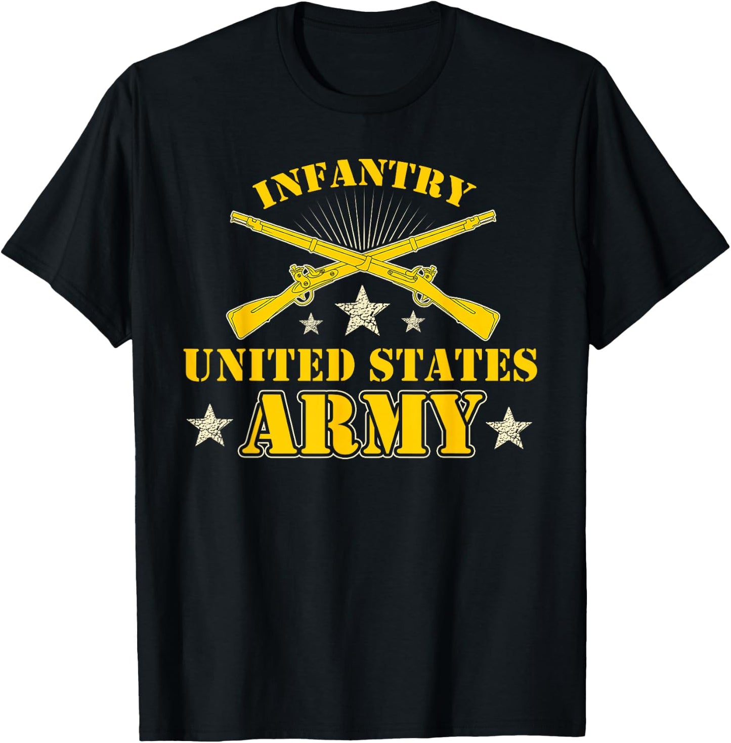 Proud United States Army Infantry T-Shirt - T-Shirt | Black