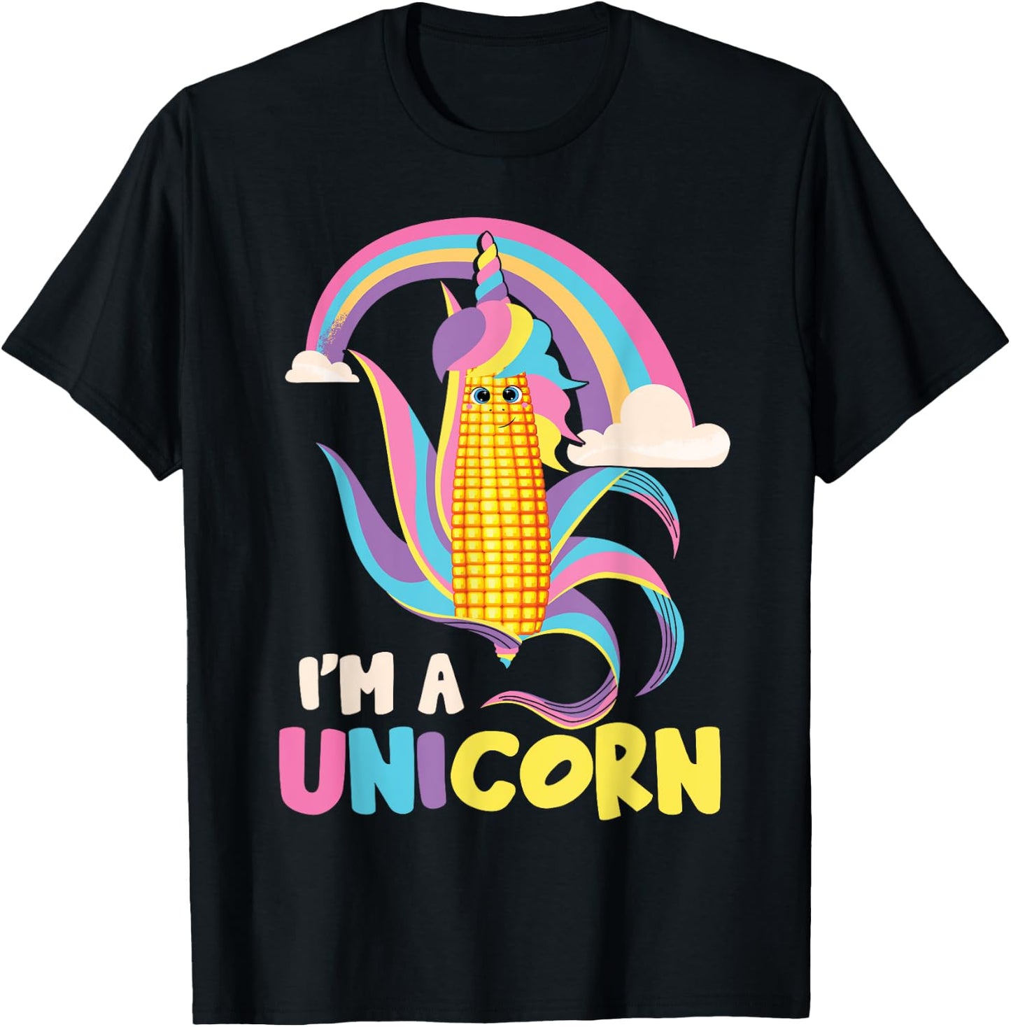 I'm A Unicorn | Funny Maize Corn Cob Kids Farming Corn T-Shirt - T-Shirt | Black