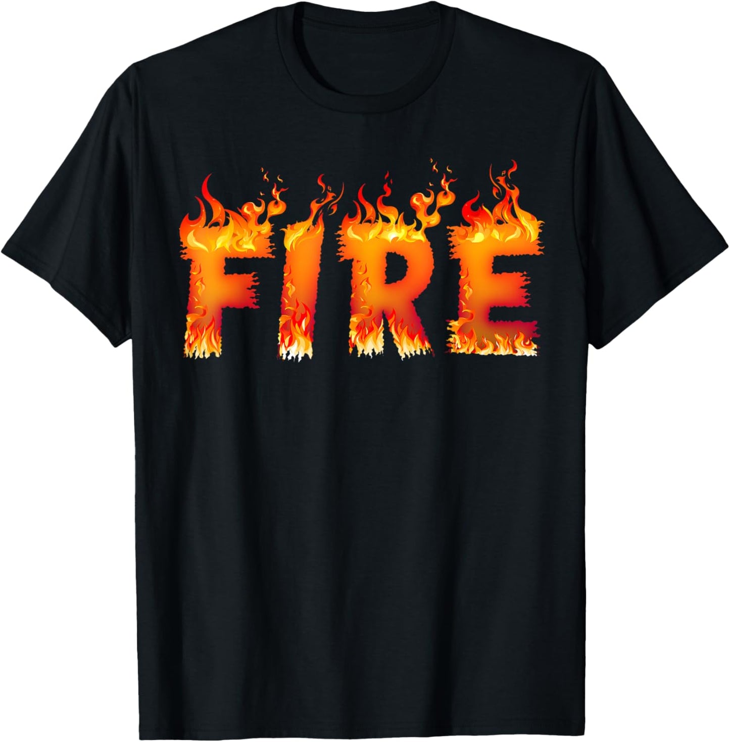 Fire and Ice Last Minute Halloween Matching Couple Costume T-Shirt - T-Shirt | Black