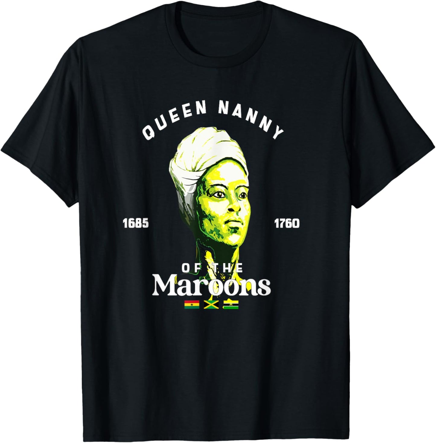 Queen Nanny of the Maroons, Jamaican national hero, Ashanti T-Shirt - T-Shirt | Black