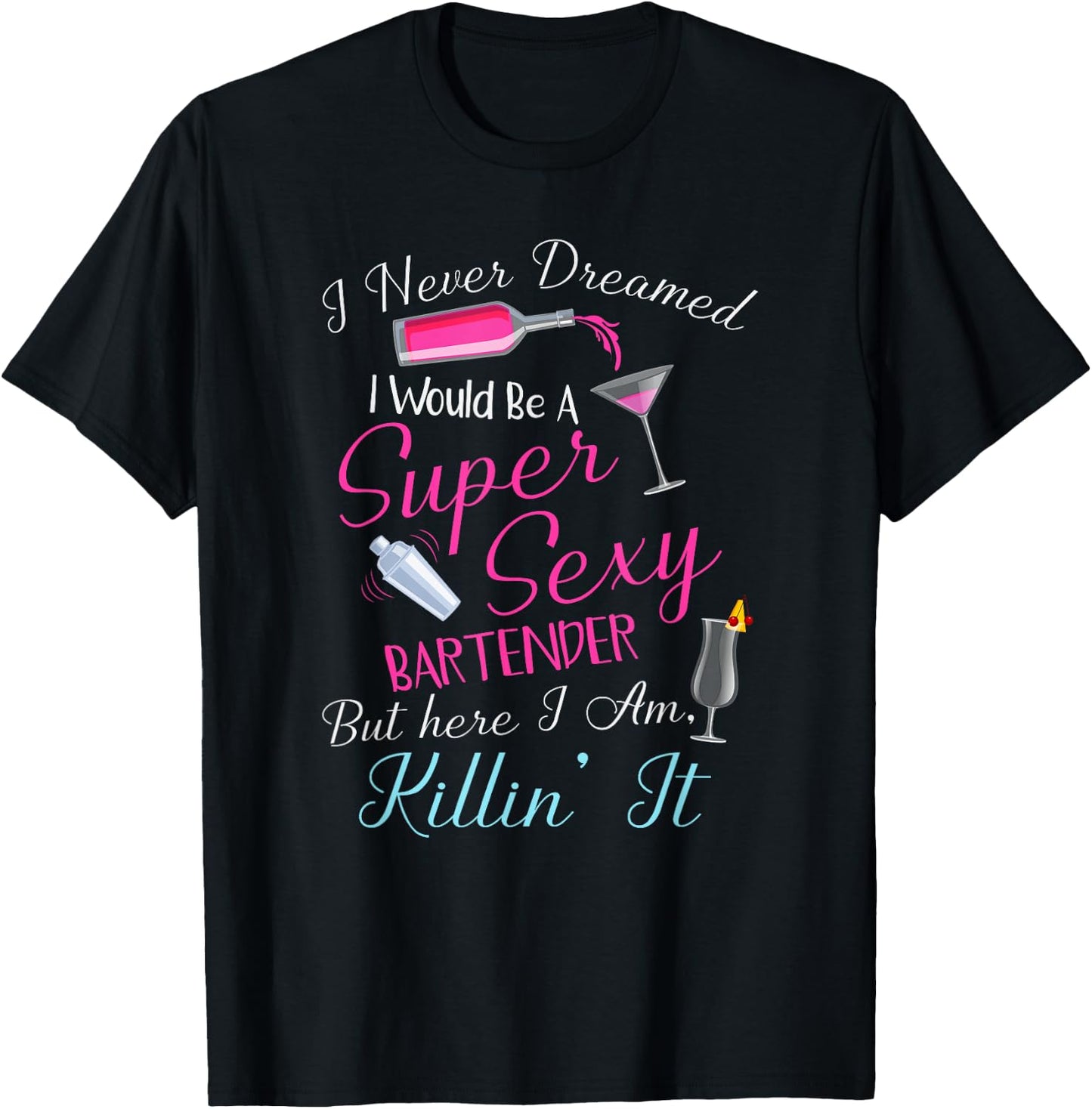 Super Sexy Bartender mixologist Funny Gift T-Shirt - T-Shirt | Black