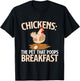Chickens The Pet That Poops Breakfast - Chicken Lover Farmer T-Shirt - T-Shirt | Black
