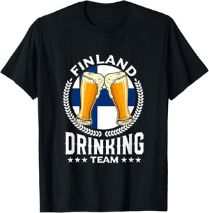 Finland Drinking Team T-Shirt - T-Shirt | Black