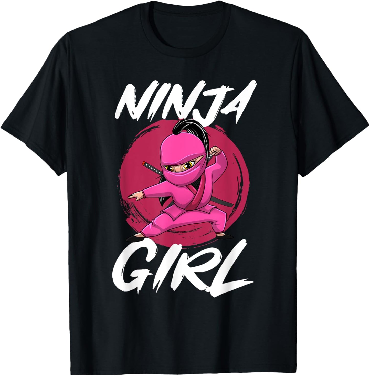 Cool Ninja Art Girls Shinobi Ninja Training Ninja T-Shirt - T-Shirt | Black