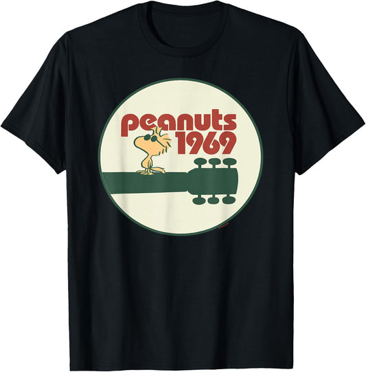 Peanuts Woodstock 1969 - Black, Small, , Short Sleeve, , Classic Fit, Cotton, Machine Wash T-Shirt - T-Shirt | Black