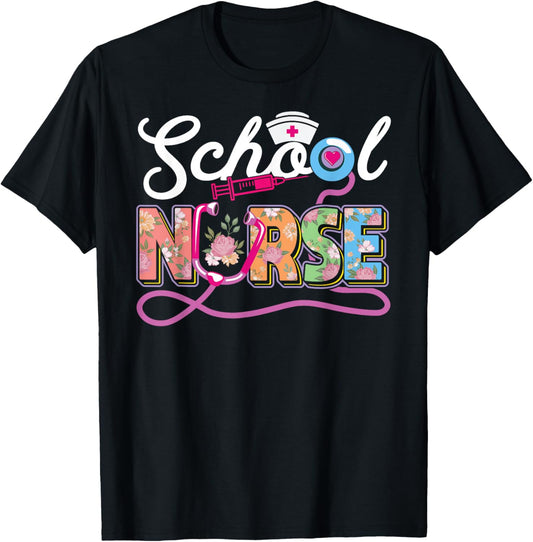 School Nurse Appreciation Back to School Nursing T-Shirt - T-Shirt | Black