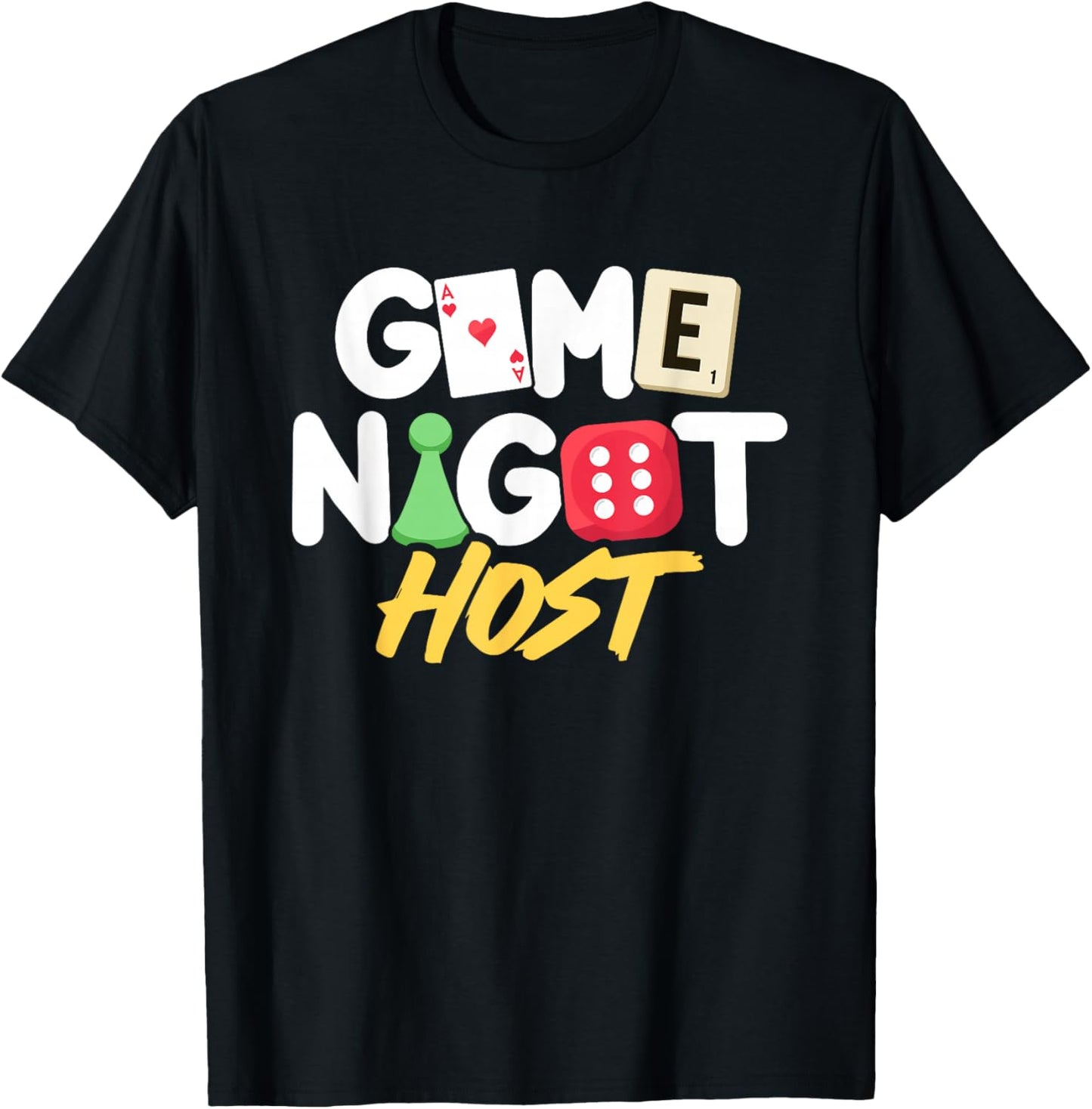 Game Night Host Board Game Trivia Night Team Women Men T-Shirt - T-Shirt | Black