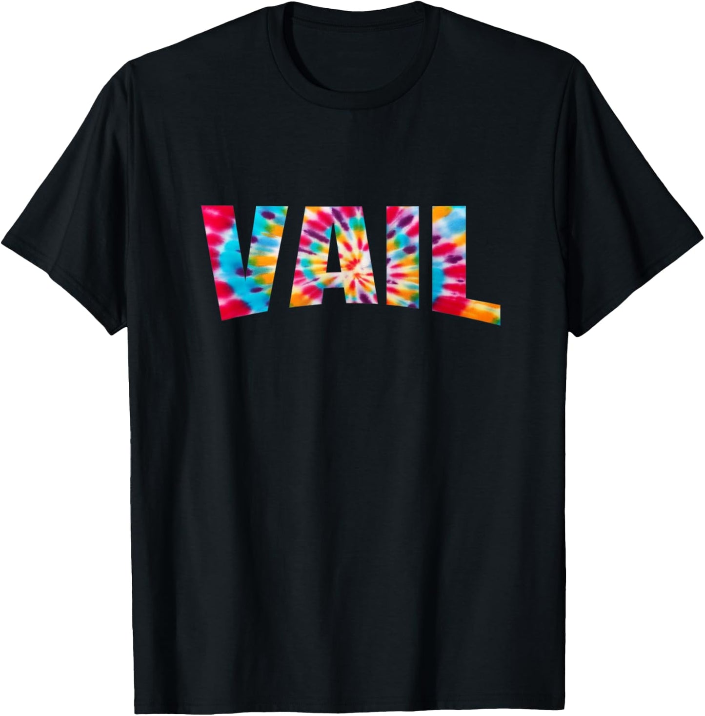Vail, Colorado Rocky Mountain Tie Dye T-Shirt - T-Shirt | Black