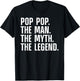 Pop Pop Art For Grandpa Grandfather From Grandkids Pop Pop T-Shirt - T-Shirt | Black