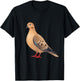 Mourning dove bird lover illustration T-Shirt - T-Shirt | Black