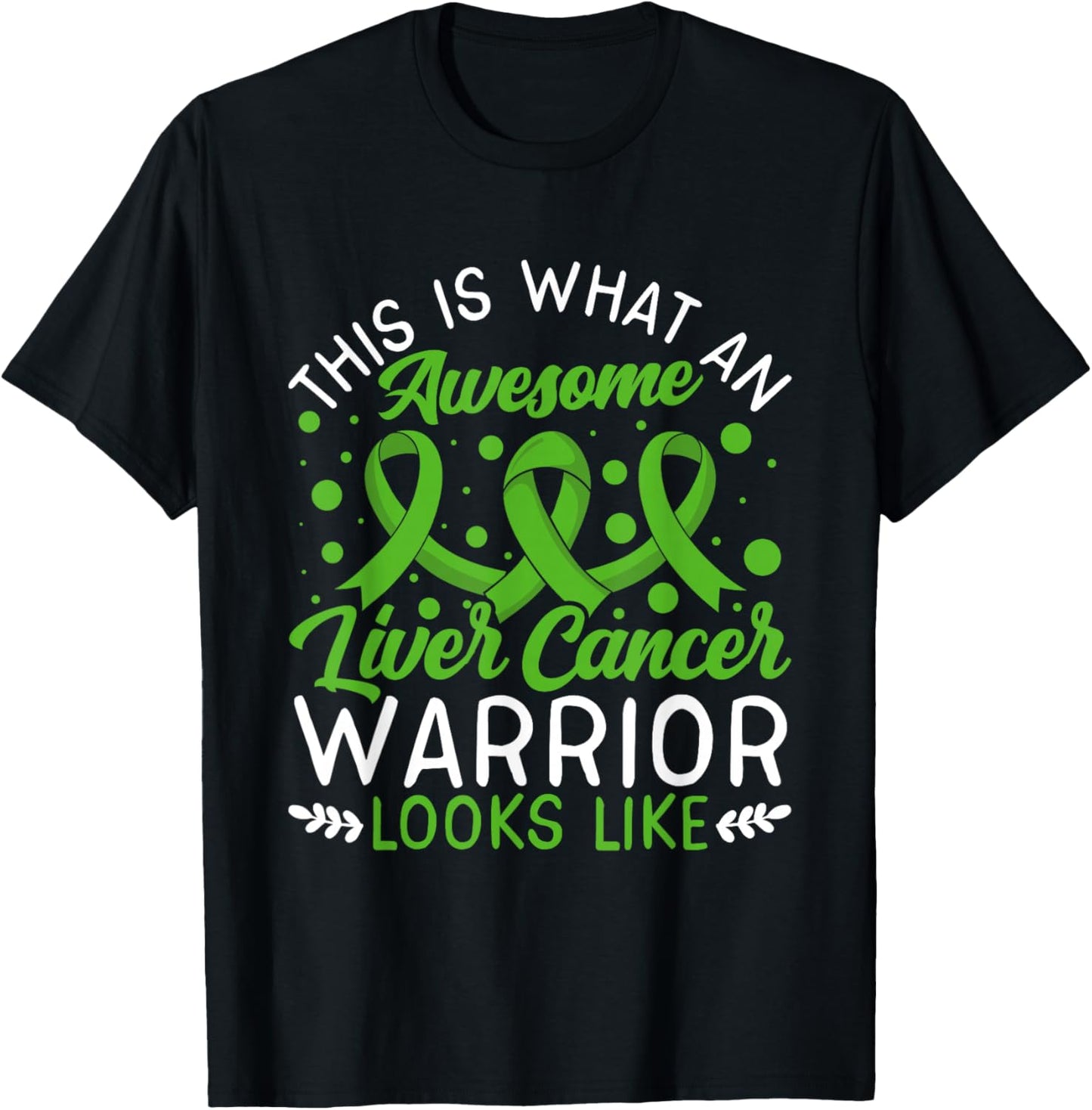 Awesome Liver Cancer Warrior Liver Cancer Awareness T-Shirt - T-Shirt | Black
