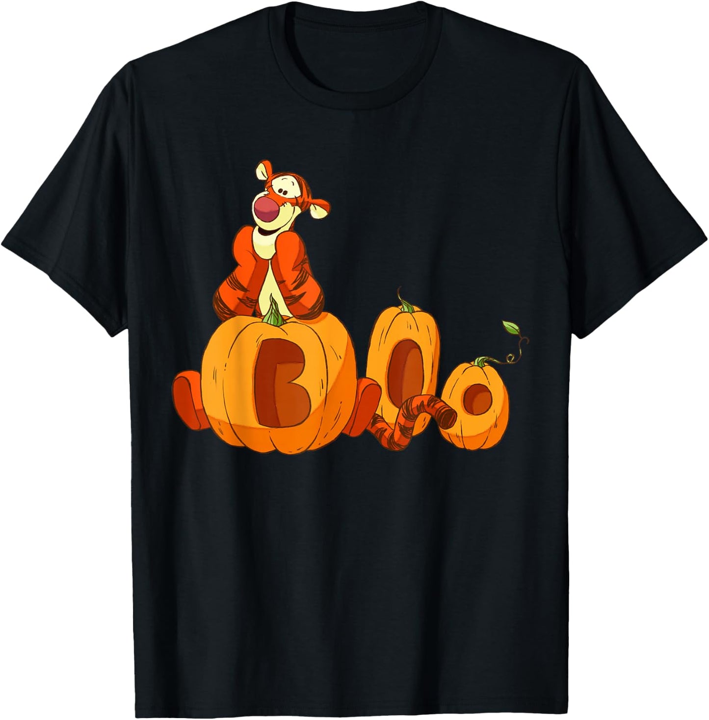 Disney - Halloween Tigger Boo Pumpkins T-Shirt - T-Shirt | Black