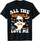 Halloween All The Ghouls Love Me Ghost Kids Boys Halloween T-Shirt - T-Shirt | Black