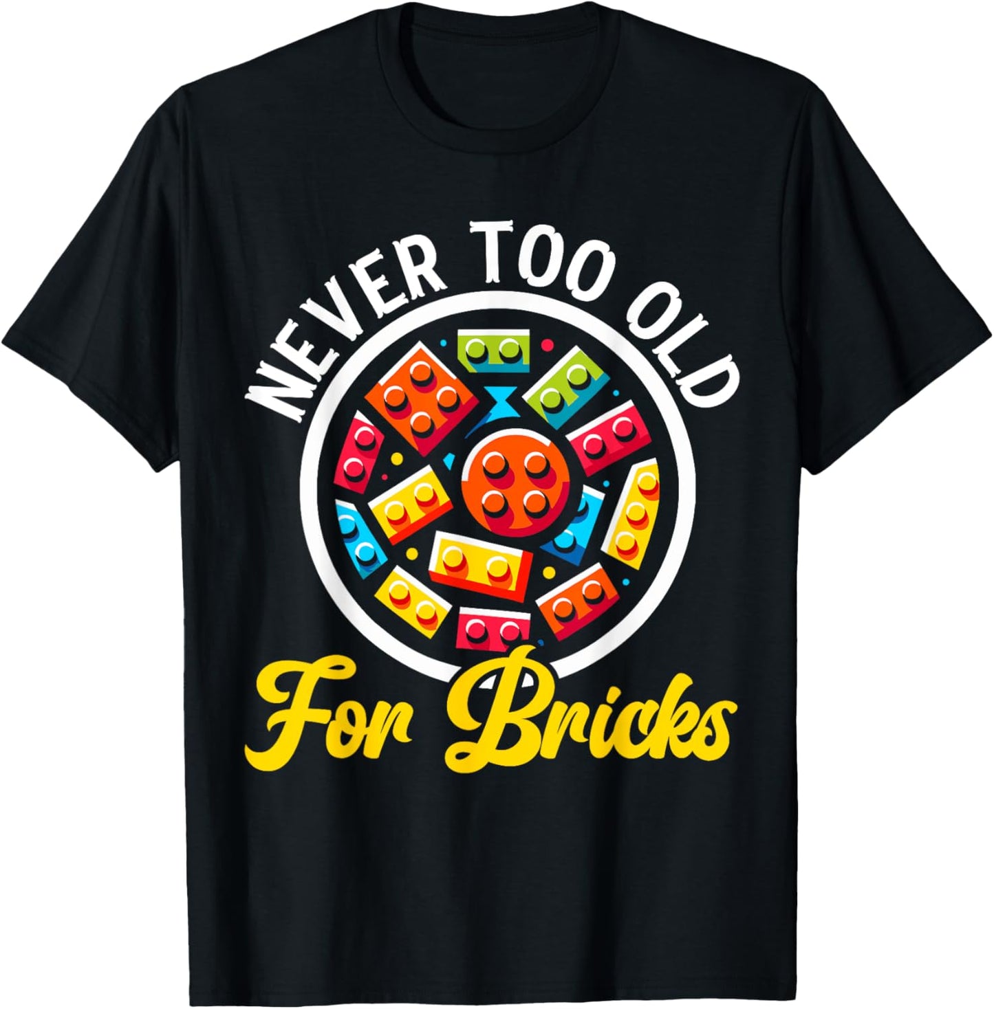Master Builder Brick Block Building Play Toys T-Shirt - T-Shirt | Black