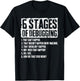 6 Stages of Debugging Coding Programmer Gift T-Shirt - T-Shirt | Black