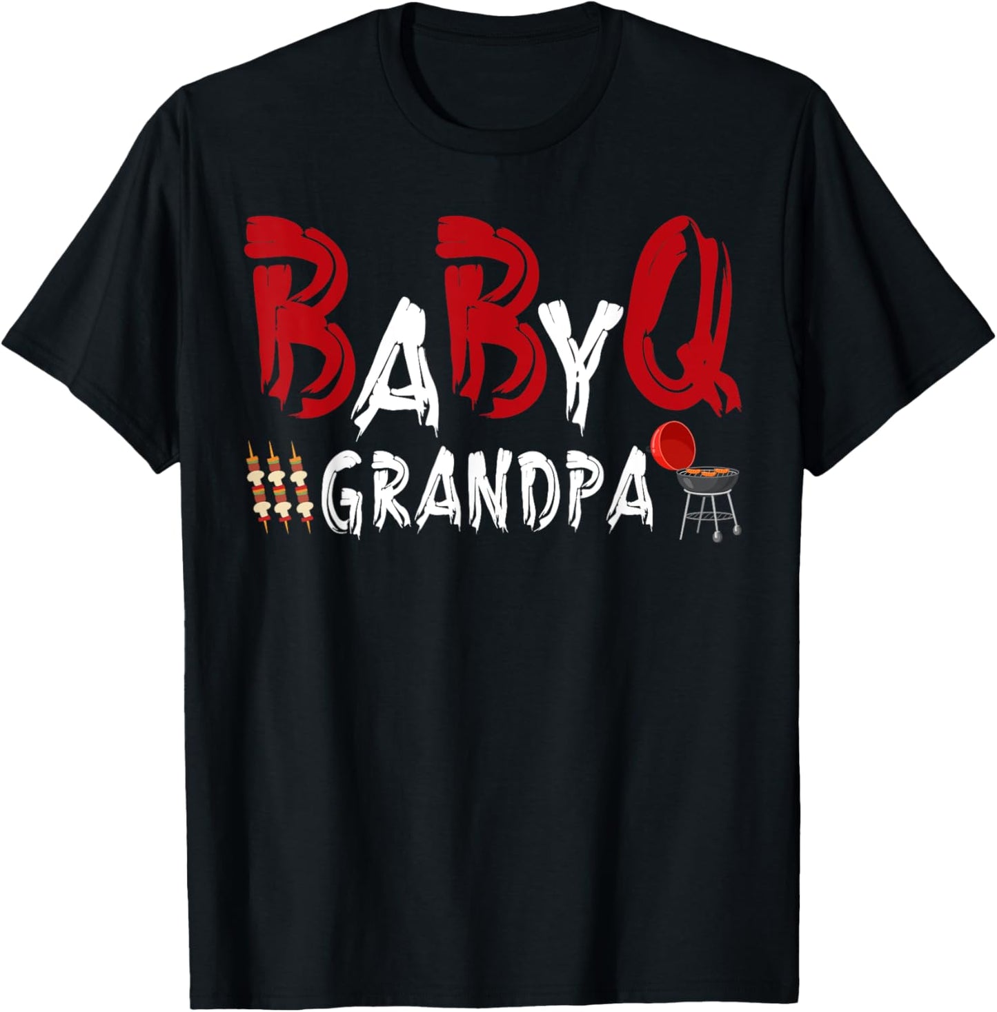 Grandpa Baby BBQ Shower Themed Family Matching Barbecue T-Shirt - T-Shirt | Black