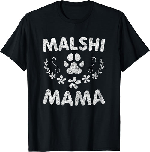 Malshi Mama Shirt Mal-Shi Lover Owner Malt-Tzu Dog Mom Women