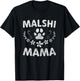 Malshi Mama Shirt Mal-Shi Lover Owner Malt-Tzu Dog Mom Women T-Shirt - T-Shirt | Black