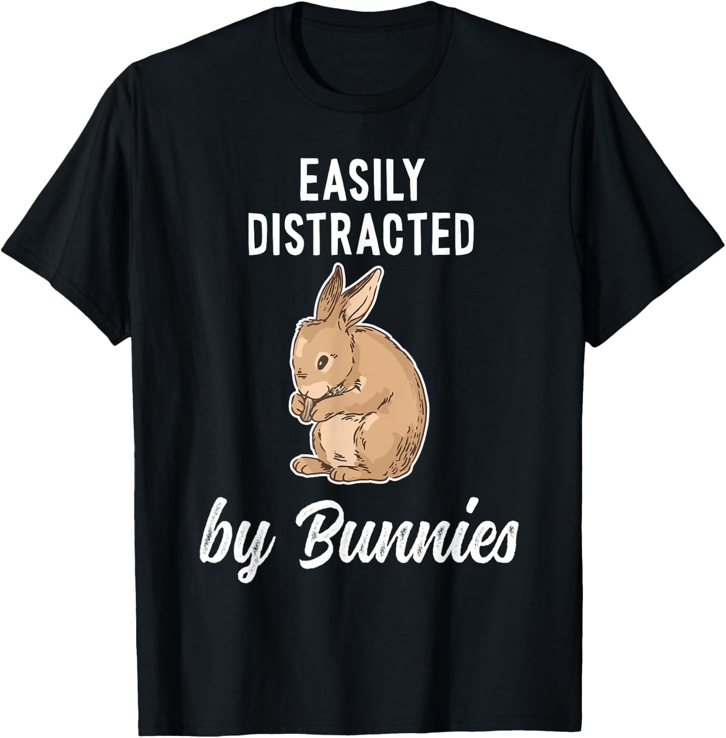 Funny & Happy Easter Bunny & Rabbit T-Shirt - T-Shirt | Black