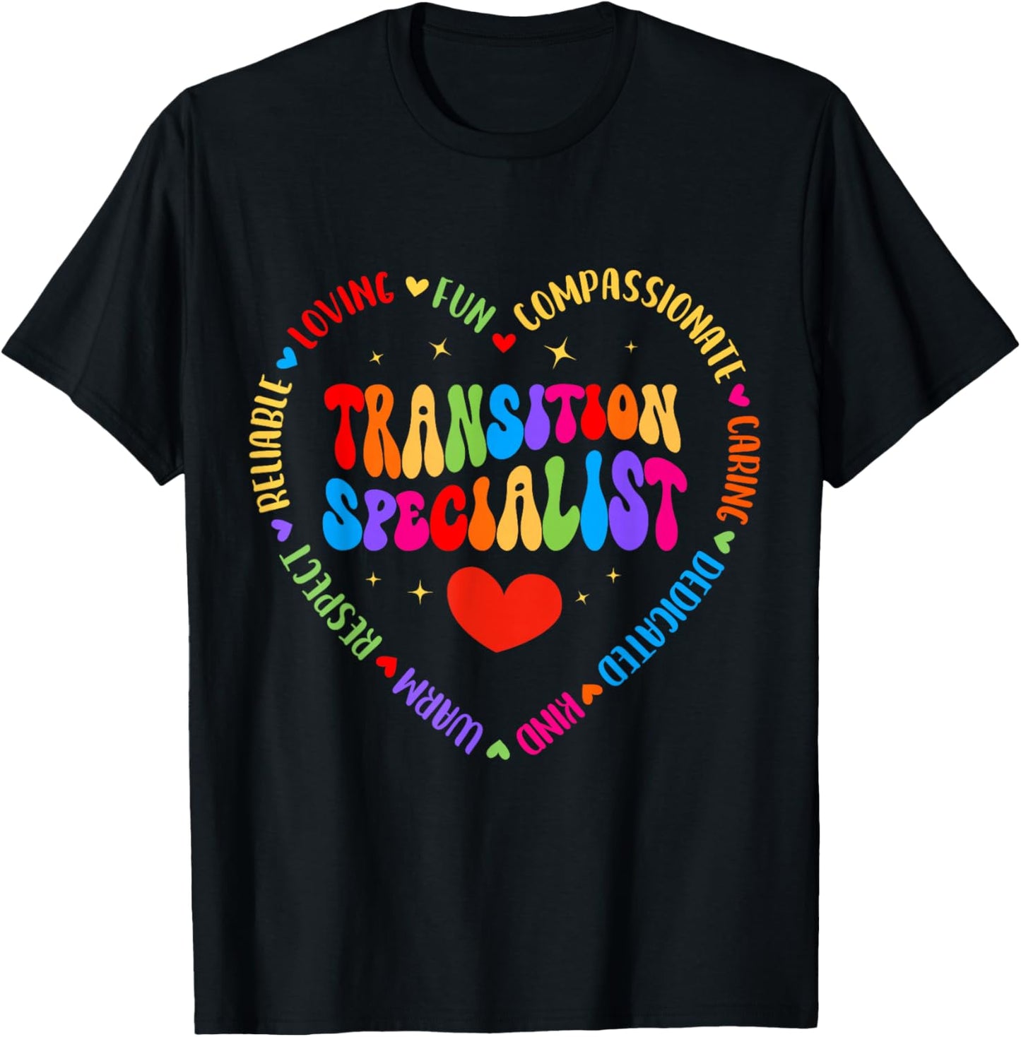 Transition Specialist Appreciation Week Back to School T-Shirt - T-Shirt | Black