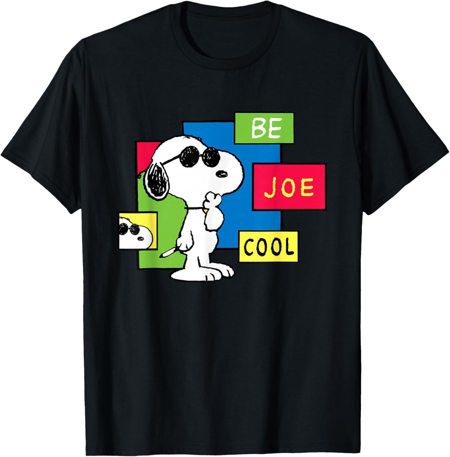 Peanuts Be Joe Cool Snoopy T-Shirt - T-Shirt | Black