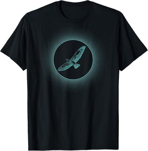 Tony Anderson Designs Hawk Invert - -Adults, Kids - Black - Short Sleeve - Classic Fit - Polyester 100% - Bird Print Design T-Shirt - T-Shirt | Black