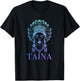 Taina Taino Woman Boricua Boriken Indigenous Puerto Rican T-Shirt - T-Shirt | Black