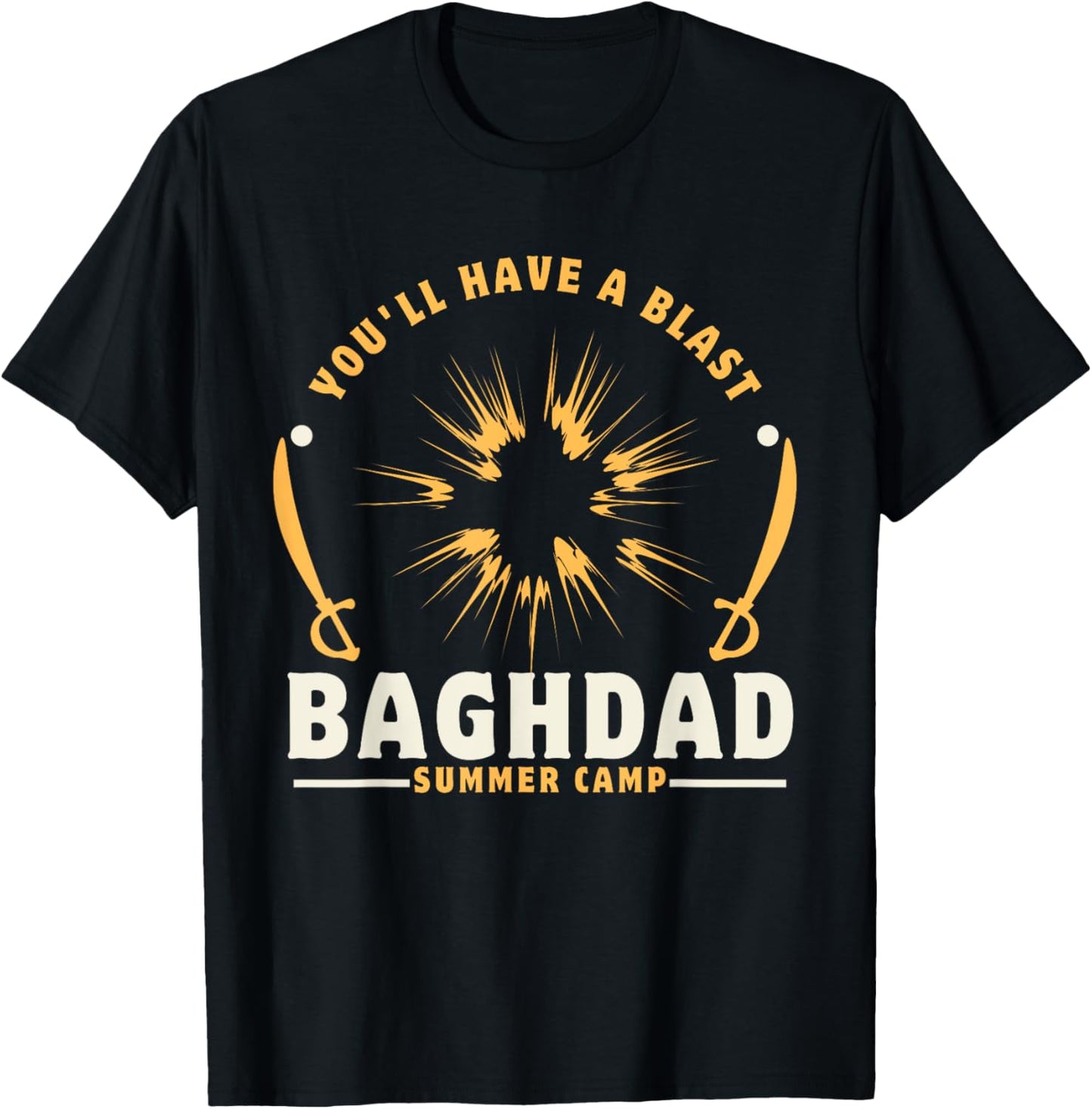 Baghdad Summer Camp USA Veterans Iraq War Military T-Shirt - T-Shirt | Black