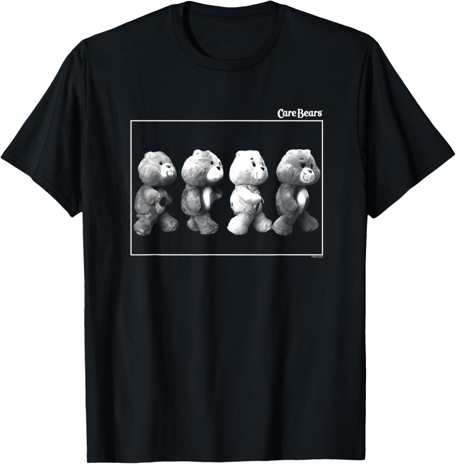 Care Bears Four Bears Walking Stuffed Animals Retro Cartoon T-Shirt - T-Shirt | Black
