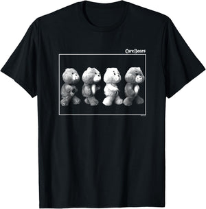 Care Bears Four Bears Walking Stuffed Animals Retro Cartoon T-Shirt - T-Shirt | Black