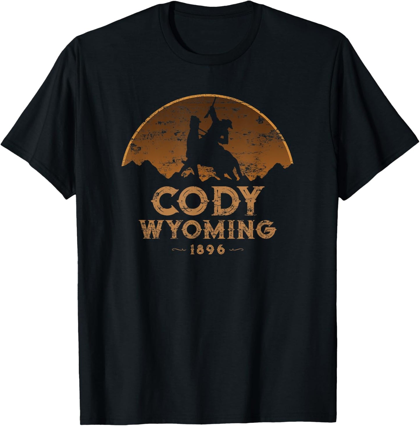Cody Wyoming WY Wild West Rodeo Cowboy T-Shirt - T-Shirt | Black