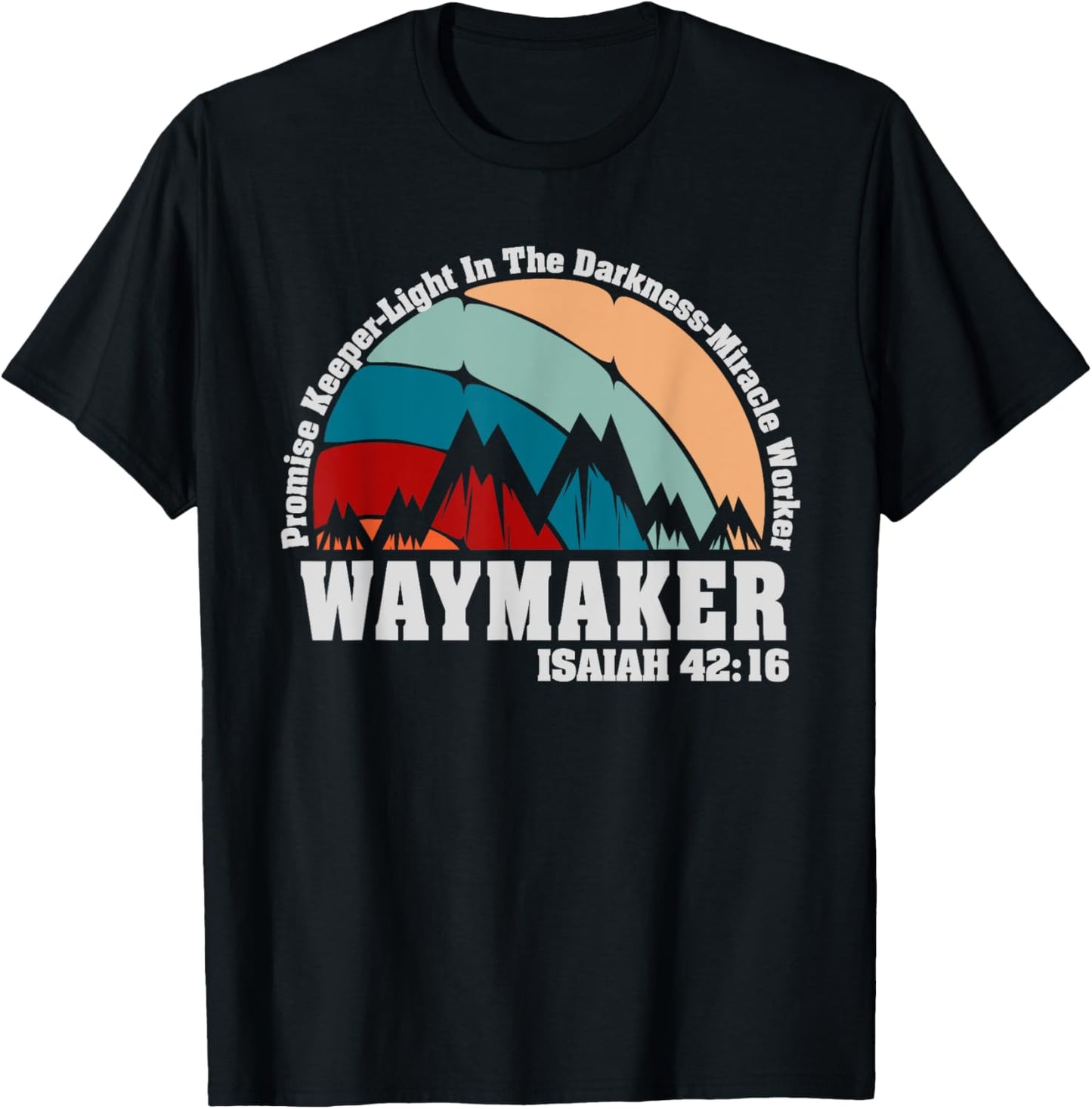 Waymaker Vintage Promise Keeper Miracle Worker Christian T-Shirt - T-Shirt | Black