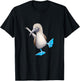 Skizzenmonster Quirky Seabird Gifts Blue Foot Booby Drawing Funky Dancing Tropical Bird T-Shirt - T-Shirt | Black