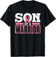 Son of a Warrior Pink Fighter Support Breast Cancer T-Shirt - T-Shirt | Black