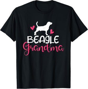 Beagle Grandma Funny Beagle Lover Gift Outfit T-Shirt - T-Shirt | Black