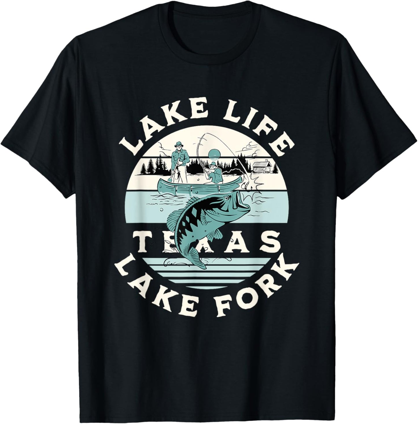 Lake Fork Texas T-Shirt - T-Shirt | Black