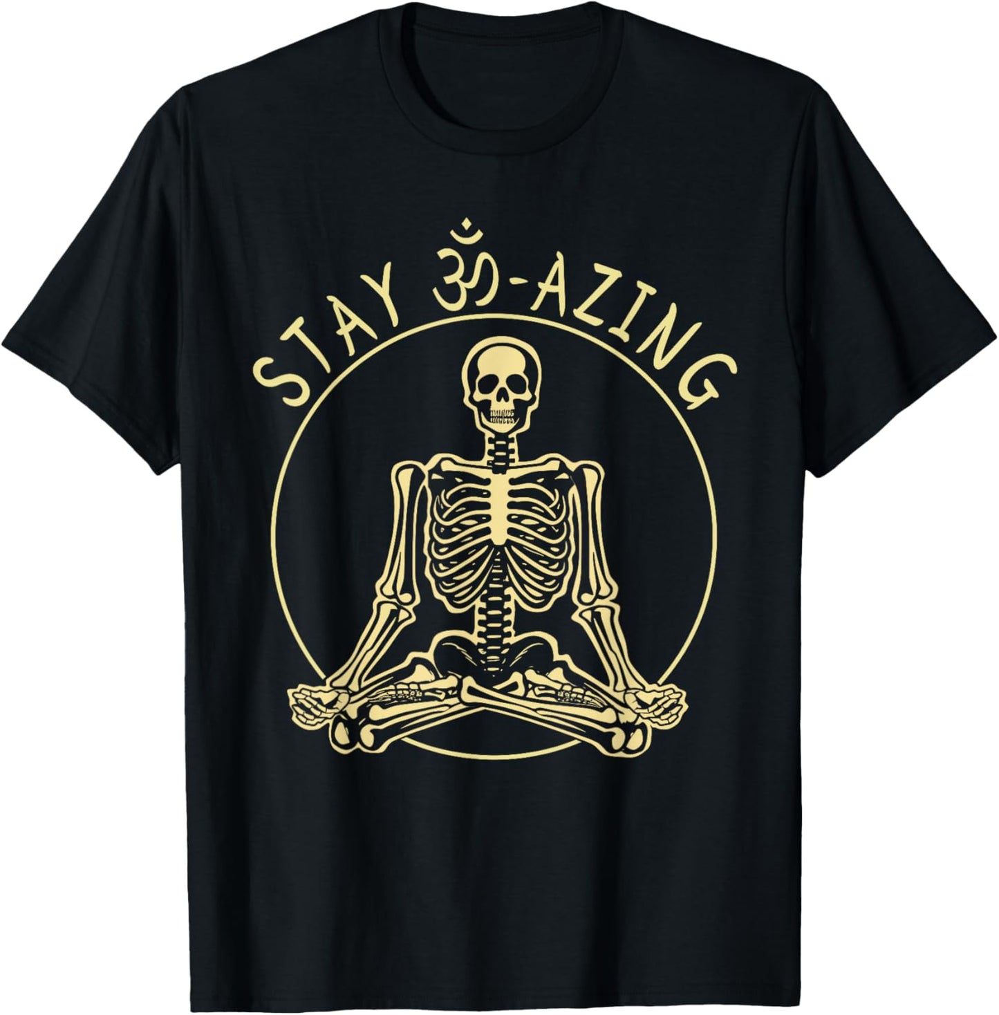 Funny Yoga Skeleton Quote Halloween Men, Women, Kids T-Shirt - T-Shirt | Black