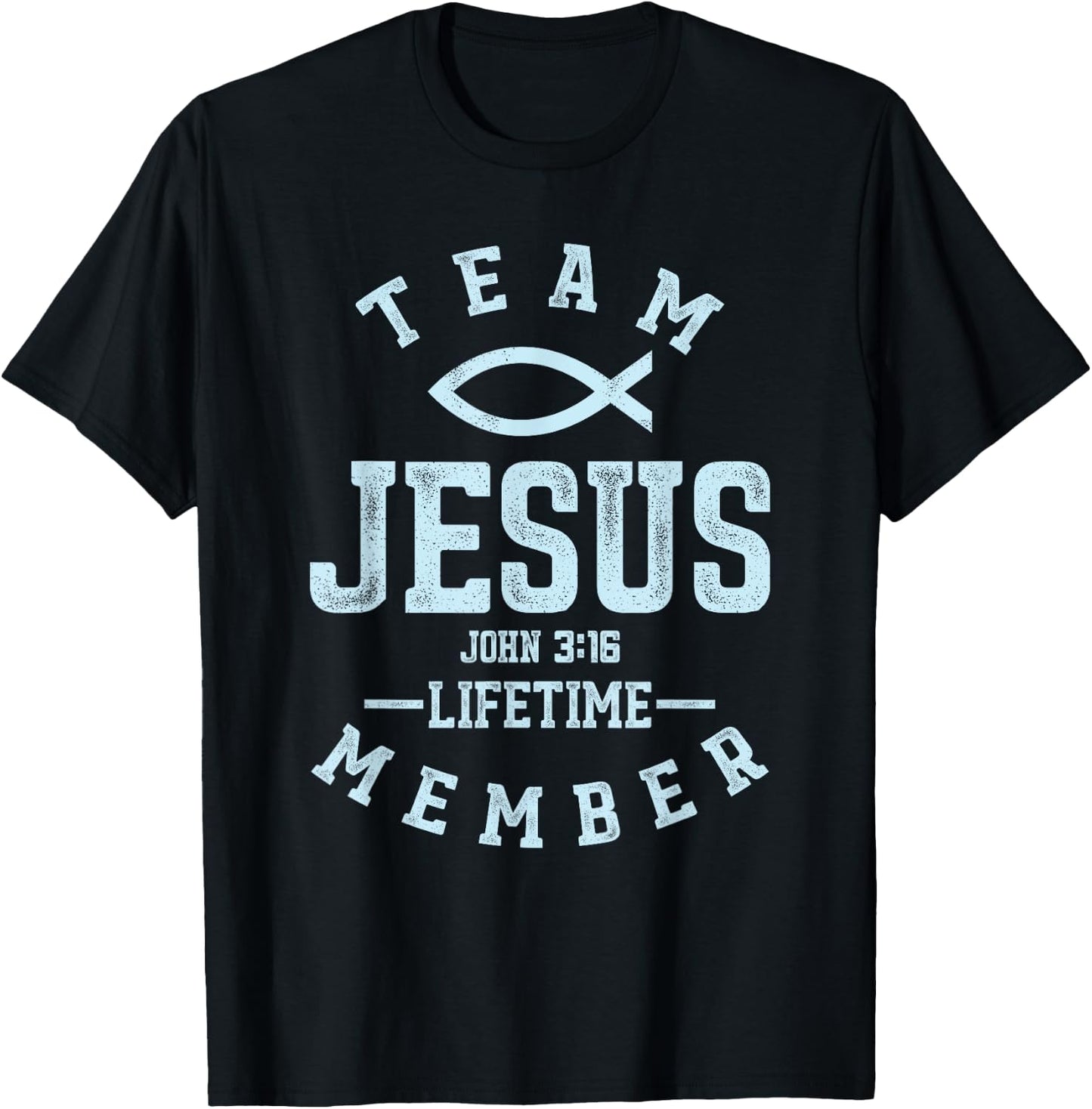 Christian Gift Shirt Team Jesus Religious God T-Shirt - T-Shirt | Black