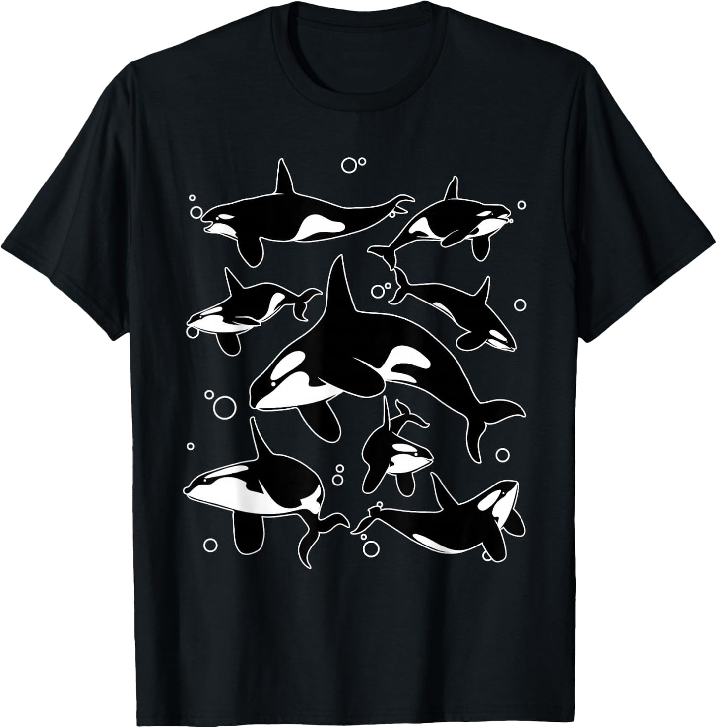 Funny Orca Design Women Killer Whales Orca Lover T-Shirt - T-Shirt | Black