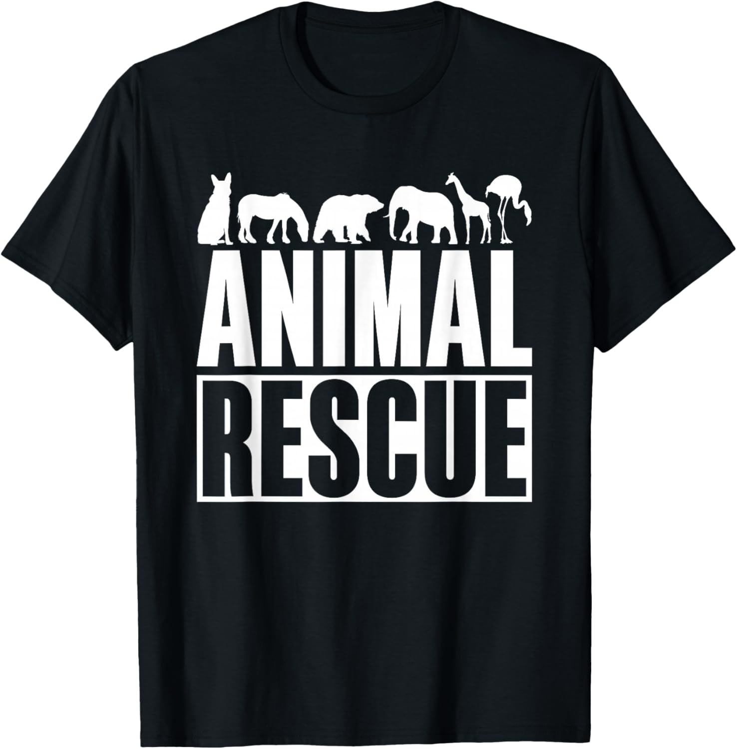 Animal Rescue Save Rescuing Animals Animal T-Shirt - T-Shirt | Black