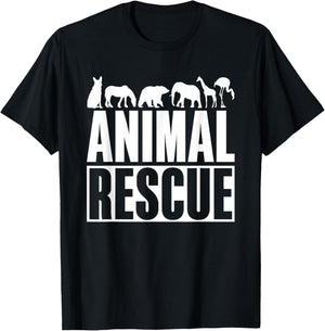 Animal Rescue Save Rescuing Animals Animal T-Shirt - T-Shirt | Black