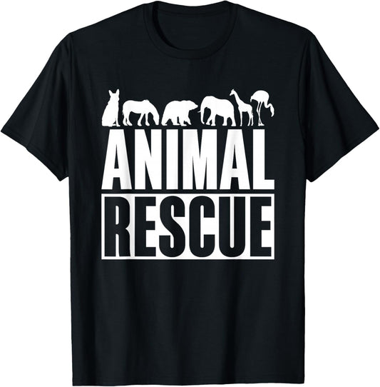 Animal Rescue Save Rescuing Animals Animal T-Shirt - T-Shirt | Black