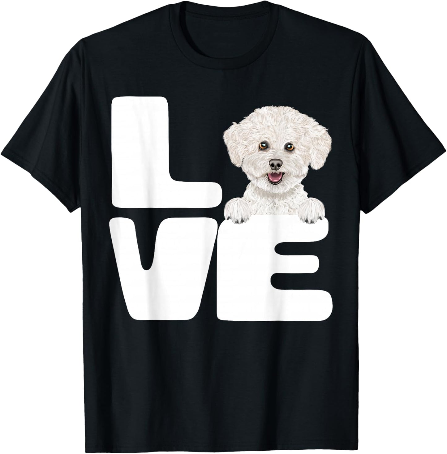I Love My Bichons Frise Dog Lover T-Shirt - T-Shirt | Black