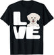 I Love My Bichons Frise Dog Lover T-Shirt - T-Shirt | Black