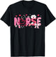 Nurse Valentines Day Valentine Scrub Top Women Scrubs NICU T-Shirt - T-Shirt | Black