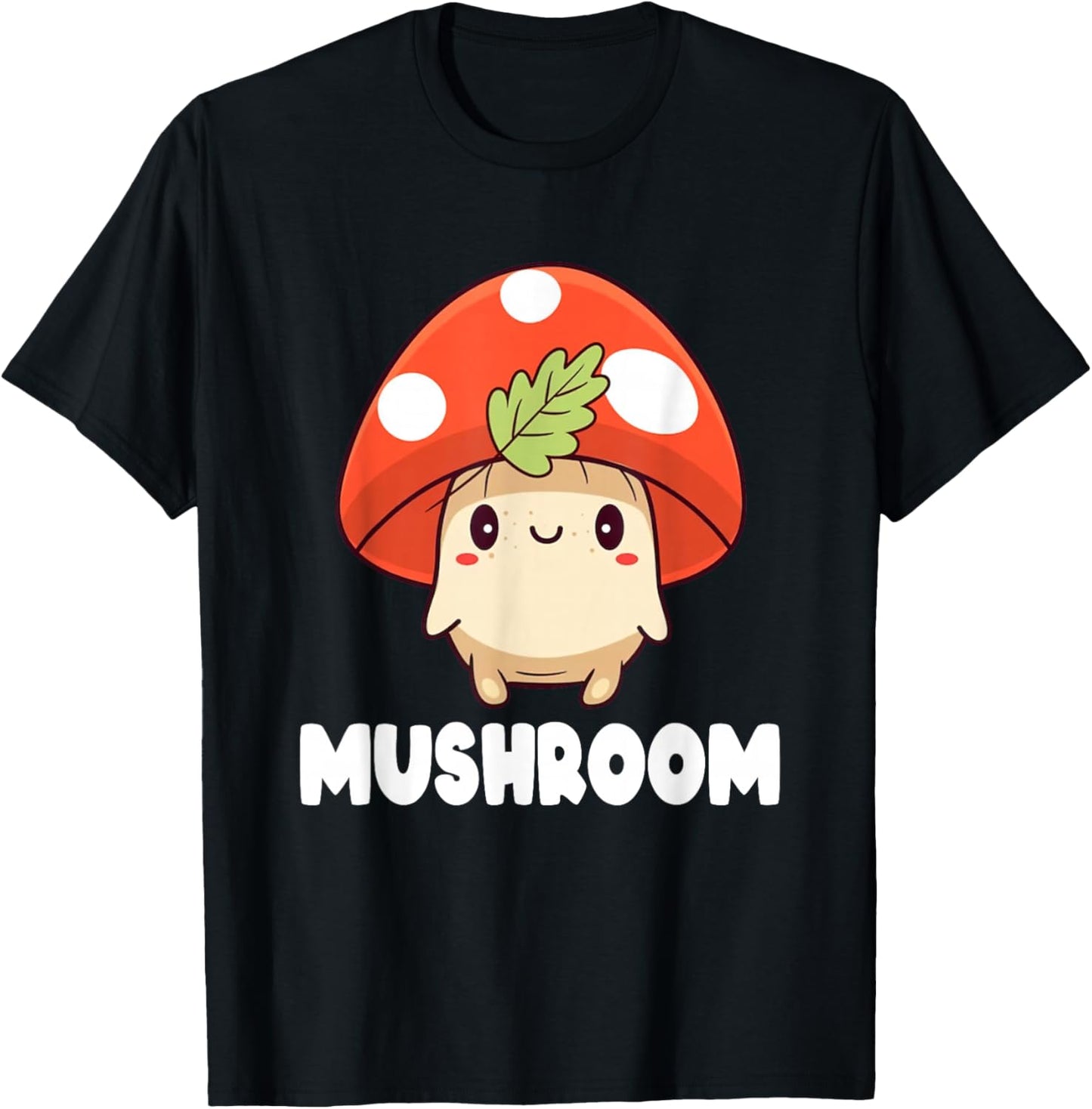 Kids Mushroom Shirt For Boys Or Girls | Cute Mushroom Gift T-Shirt - T-Shirt | Black