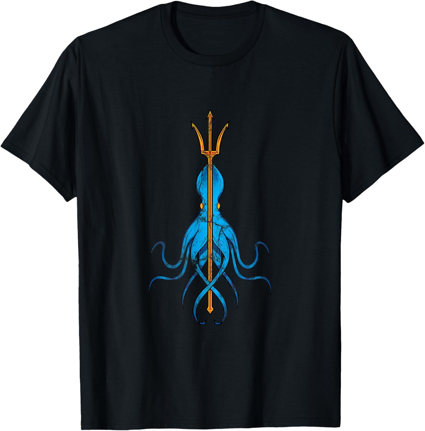 Sea Monster Kraken Trident Pirate Gift Octopus T-Shirt - T-Shirt | Black