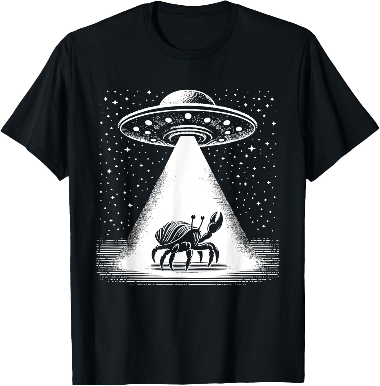 Hermit Crab Dad Mom Lover - Funny Alien UFO T-Shirt - T-Shirt | Black